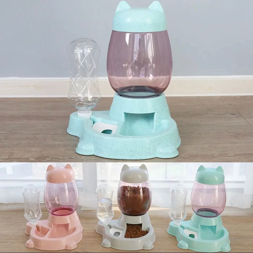 ¡Oferta Imperdible! Dispensador Automático de Comida y Agua + Cepillo Masajeador para Gatos 🐾 – Envío Gratis y Pago Contra Entrega