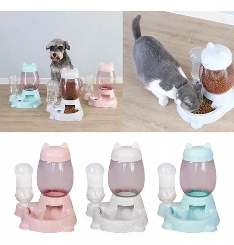 ¡Oferta Imperdible! Dispensador Automático de Comida y Agua + Cepillo Masajeador para Gatos 🐾 – Envío Gratis y Pago Contra Entrega