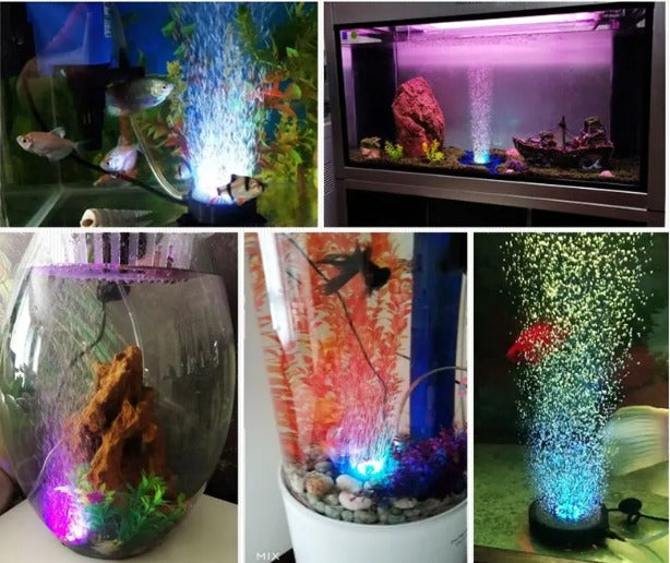 🌊 Luz LED Sumergible con Burbujas de Aire – Ilumina y Oxigena tu Acuario 🐠✨